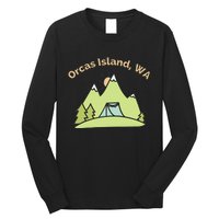 Orcas Island WA Mountains Hiking Climbing Camping & Outdoors Raglan Baseball Tee Long Sleeve Shirt