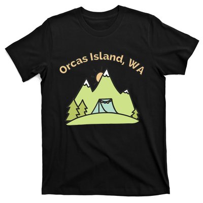 Orcas Island WA Mountains Hiking Climbing Camping & Outdoors Raglan Baseball Tee T-Shirt