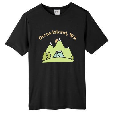 Orcas Island WA Mountains Hiking Climbing Camping & Outdoors Raglan Baseball Tee Tall Fusion ChromaSoft Performance T-Shirt