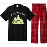 Orcas Island WA Mountains Hiking Climbing Camping & Outdoors Raglan Baseball Tee Pajama Set