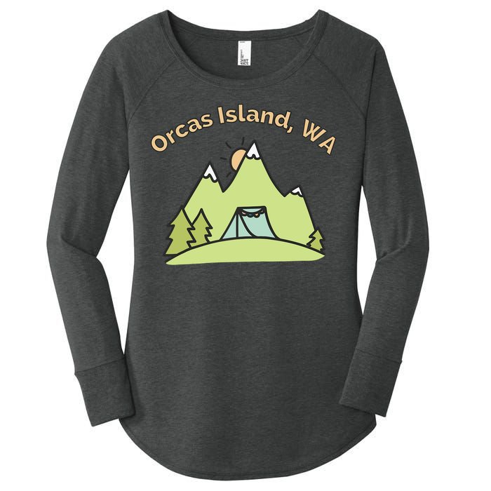 Orcas Island WA Mountains Hiking Climbing Camping & Outdoors Raglan Baseball Tee Women's Perfect Tri Tunic Long Sleeve Shirt