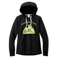 Orcas Island WA Mountains Hiking Climbing Camping & Outdoors Raglan Baseball Tee Women's Fleece Hoodie