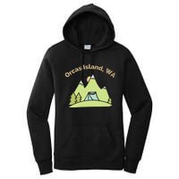 Orcas Island WA Mountains Hiking Climbing Camping & Outdoors Raglan Baseball Tee Women's Pullover Hoodie