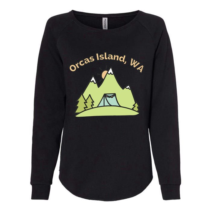 Orcas Island WA Mountains Hiking Climbing Camping & Outdoors Raglan Baseball Tee Womens California Wash Sweatshirt