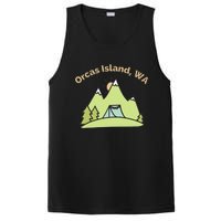 Orcas Island WA Mountains Hiking Climbing Camping & Outdoors Raglan Baseball Tee PosiCharge Competitor Tank