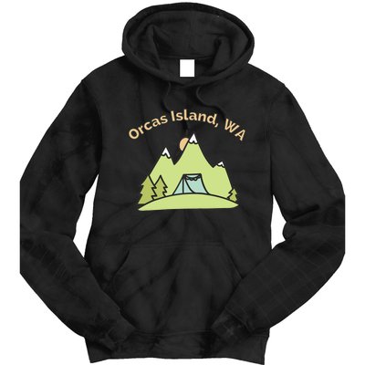 Orcas Island WA Mountains Hiking Climbing Camping & Outdoors Raglan Baseball Tee Tie Dye Hoodie