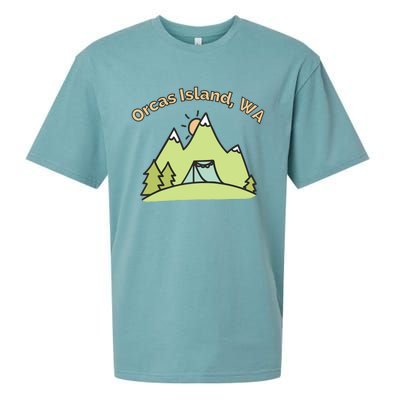 Orcas Island WA Mountains Hiking Climbing Camping & Outdoors Raglan Baseball Tee Sueded Cloud Jersey T-Shirt