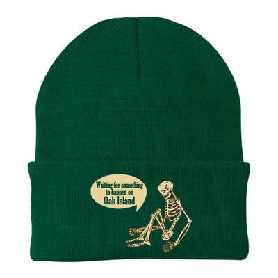 Oak Island Waiting For Something To Happen Skeleton Knit Cap Winter Beanie