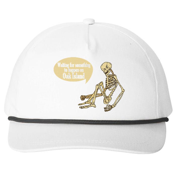 Oak Island Waiting For Something To Happen Skeleton Snapback Five-Panel Rope Hat