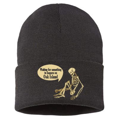 Oak Island Waiting For Something To Happen Skeleton Sustainable Knit Beanie