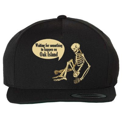 Oak Island Waiting For Something To Happen Skeleton Wool Snapback Cap