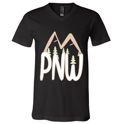 Oregon Idaho Washington Pacific Northwest Pnw Gift V-Neck T-Shirt