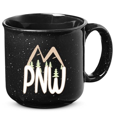 Oregon Idaho Washington Pacific Northwest Pnw Gift 15oz Campfire Ceramic Mug