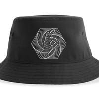 Optical Illusion You Looked Punch Shoulder Circle Game Sustainable Bucket Hat