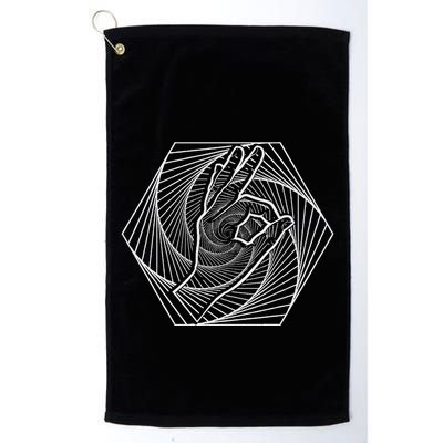 Optical Illusion You Looked Punch Shoulder Circle Game Golf Towel