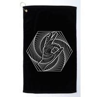 Optical Illusion You Looked Punch Shoulder Circle Game Golf Towel