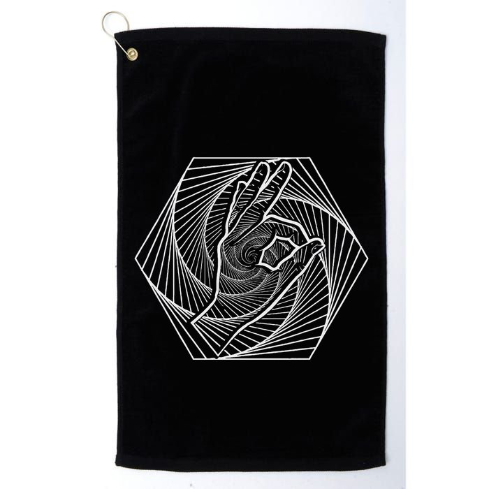 Optical Illusion You Looked Punch Shoulder Circle Game Golf Towel
