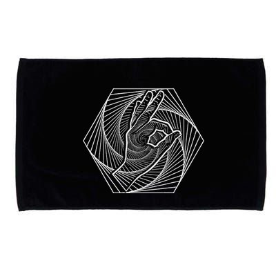 Optical Illusion You Looked Punch Shoulder Circle Game Microfiber Hand Towel
