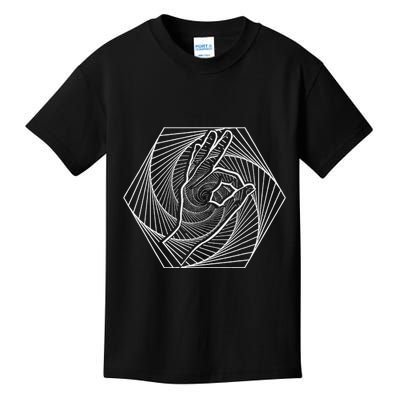 Optical Illusion You Looked Punch Shoulder Circle Game Kids T-Shirt