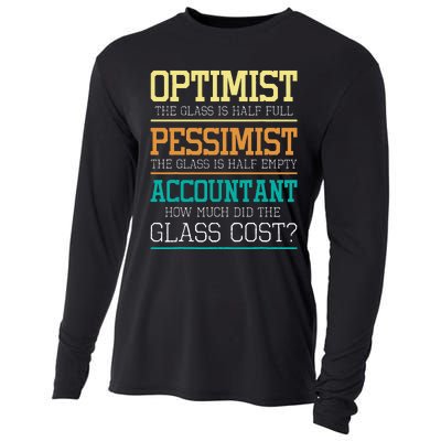 Optimist Joke Accounting Public Accountant Bookkeeper Cooling Performance Long Sleeve Crew