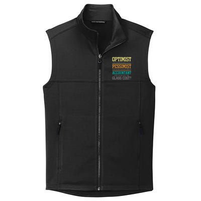 Optimist Joke Accounting Public Accountant Bookkeeper Collective Smooth Fleece Vest