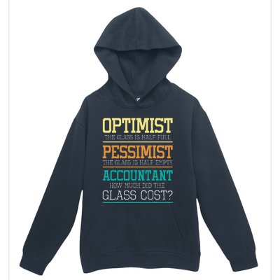 Optimist Joke Accounting Public Accountant Bookkeeper Urban Pullover Hoodie