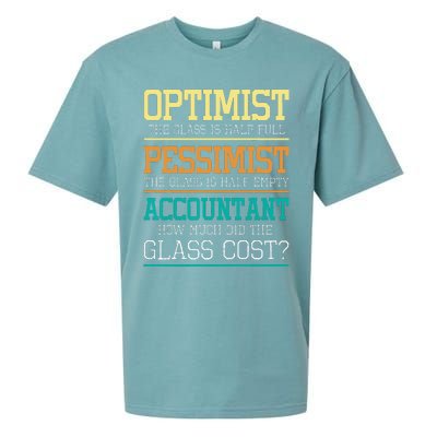 Optimist Joke Accounting Public Accountant Bookkeeper Sueded Cloud Jersey T-Shirt