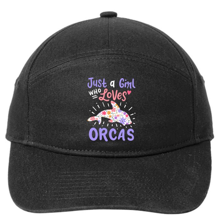 Orca Just A Who Loves Orcas Gift 7-Panel Snapback Hat