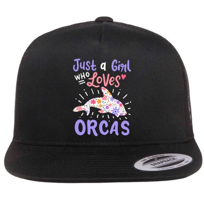 Orca Just A Who Loves Orcas Gift Flatbill Hat