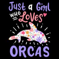 Orca Just A Who Loves Orcas Gift Cropped Pullover Crew
