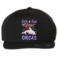 Orca Just A Who Loves Orcas Gift Wool Snapback Cap