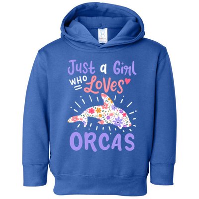 Orca Just A Who Loves Orcas Gift Toddler Hoodie