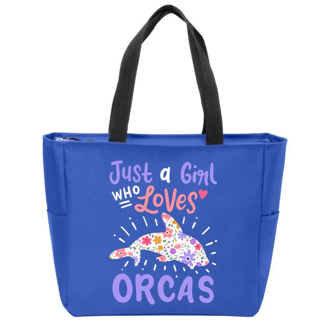 Orca Just A Who Loves Orcas Gift Zip Tote Bag