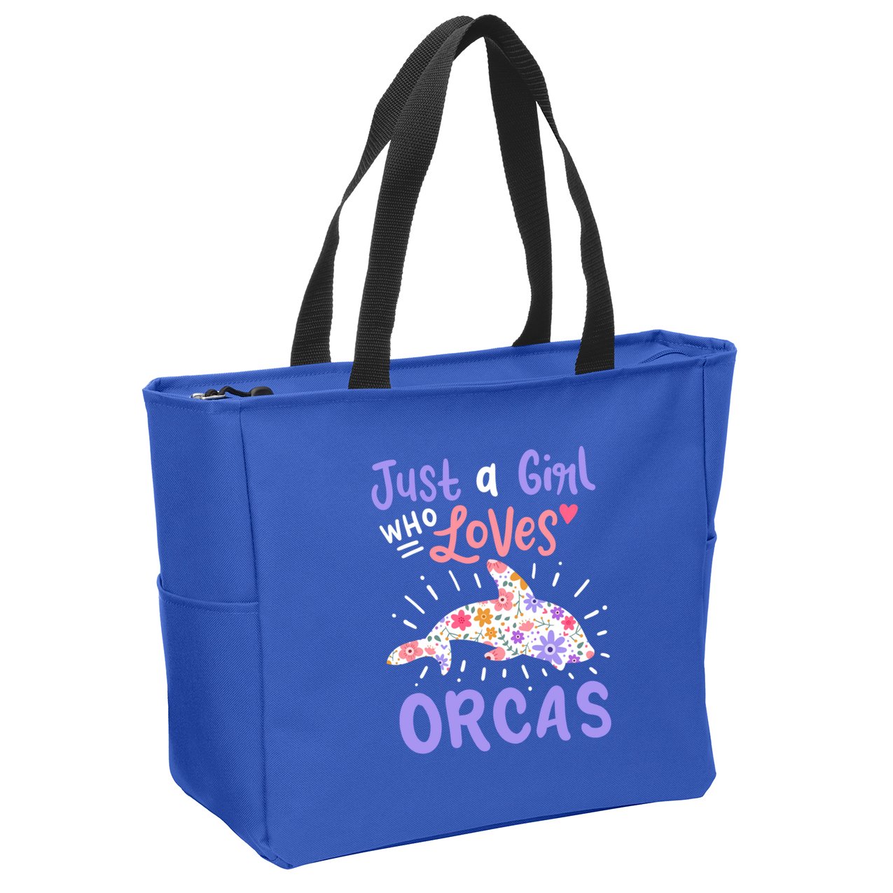 Orca Just A Who Loves Orcas Gift Zip Tote Bag