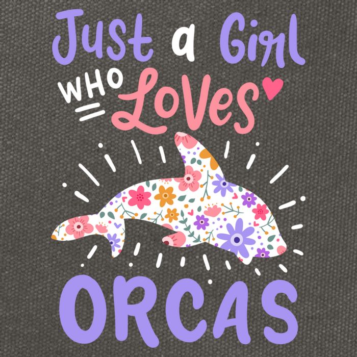 Orca Just A Who Loves Orcas Gift Cotton Canvas Backpack