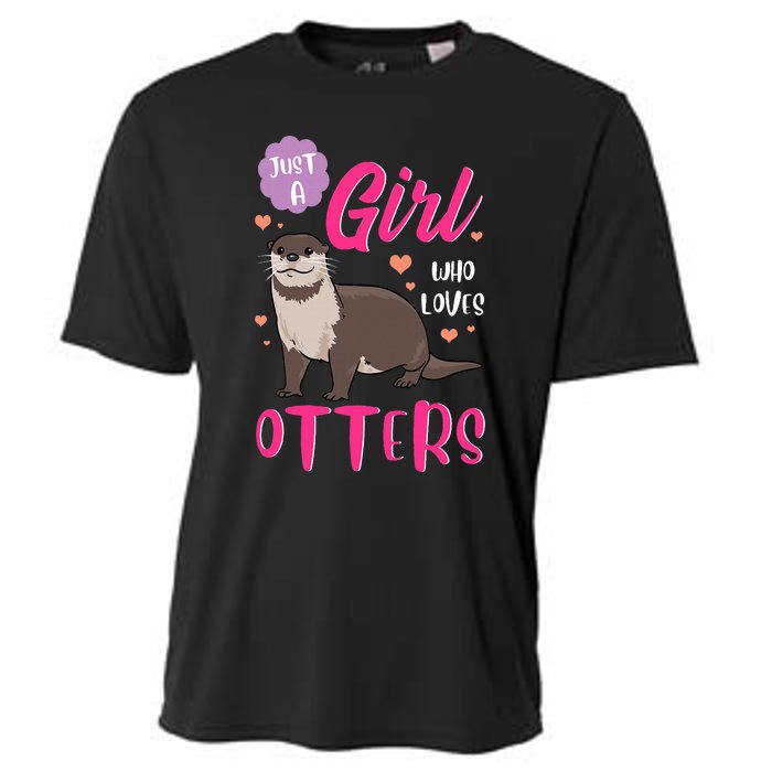 Otter Just A Girl Who Loves Otters Gifts Cooling Performance Crew T-Shirt