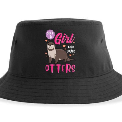 Otter Just A Girl Who Loves Otters Gifts Sustainable Bucket Hat