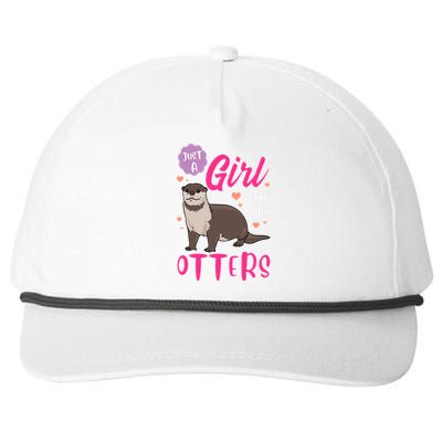 Otter Just A Girl Who Loves Otters Gifts Snapback Five-Panel Rope Hat