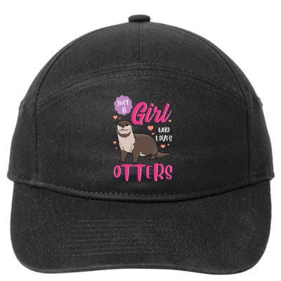 Otter Just A Girl Who Loves Otters Gifts 7-Panel Snapback Hat