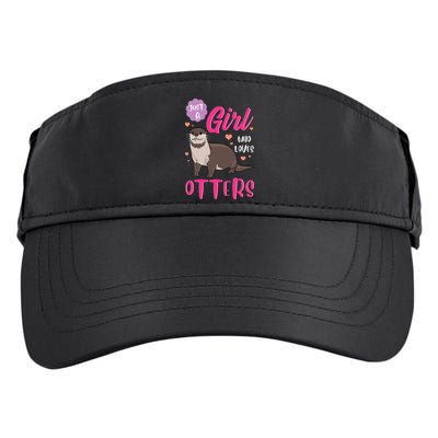 Otter Just A Girl Who Loves Otters Gifts Adult Drive Performance Visor