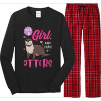 Otter Just A Girl Who Loves Otters Gifts Long Sleeve Pajama Set