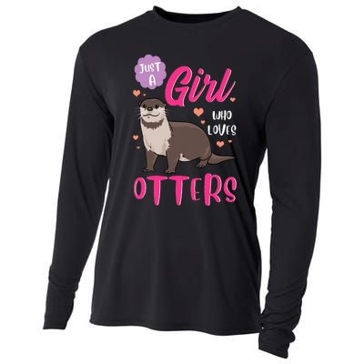 Otter Just A Girl Who Loves Otters Gifts Cooling Performance Long Sleeve Crew