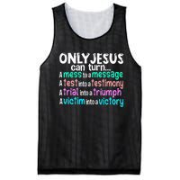 Only Jesus Can Turn A Mess To A Message Mesh Reversible Basketball Jersey Tank