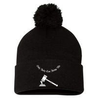 Only Judy Can Judge Me Pom Pom 12in Knit Beanie