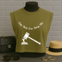 Only Judy Can Judge Me Garment-Dyed Women's Muscle Tee