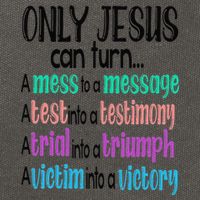 Only Jesus Can Turn A Mess To A Message Test Into Testimony Cotton Canvas Backpack