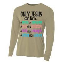 Only Jesus Can Turn A Mess To A Message Test Into Testimony Cooling Performance Long Sleeve Crew