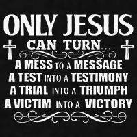 Only Jesus Can Turn A Mess To A Message Test Into Testimony Ladies PosiCharge Tri-Blend Wicking Tank