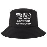 Only Jesus Can Turn A Mess To A Message Test Into Testimony Cool Comfort Performance Bucket Hat