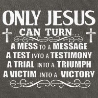 Only Jesus Can Turn A Mess To A Message Test Into Testimony Cotton Canvas Backpack